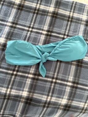 O'Neill Teal Strapless Bandeau Swim Top with Tie NWT size medium